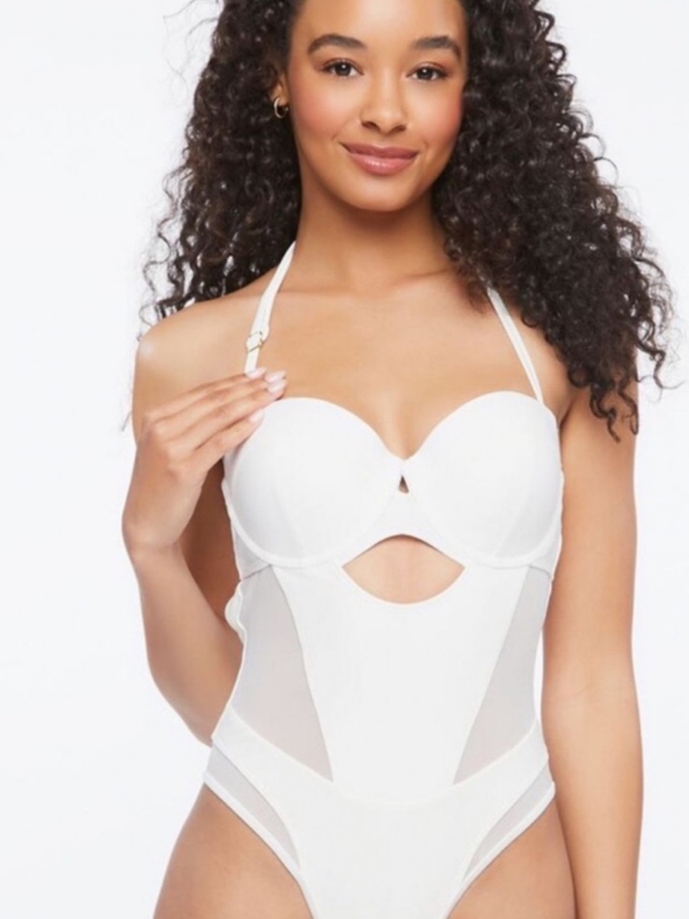 NWOT Herve Leger X F21 Halter One-Piece Swimsuit